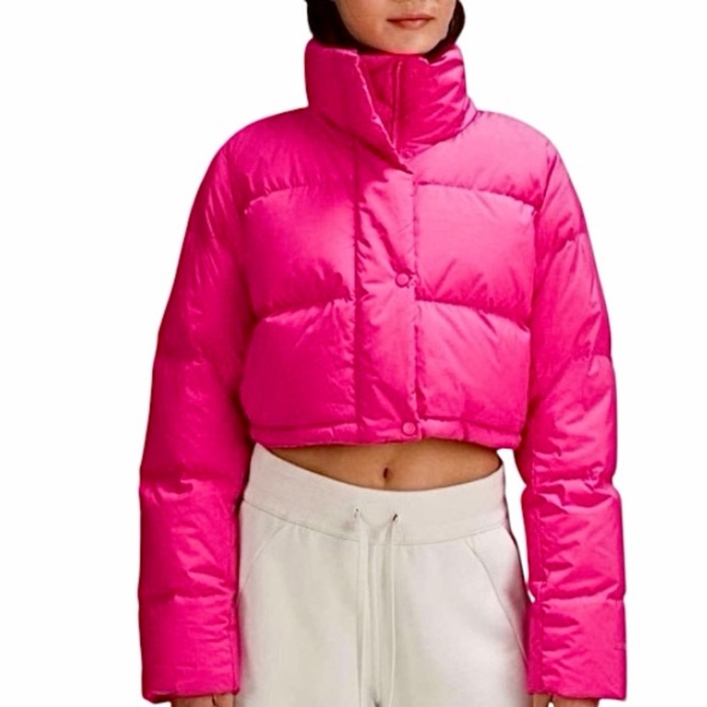 Lululemon - Wunder Puff Super-Cropped Jacket - Sonic Pink - Size 8